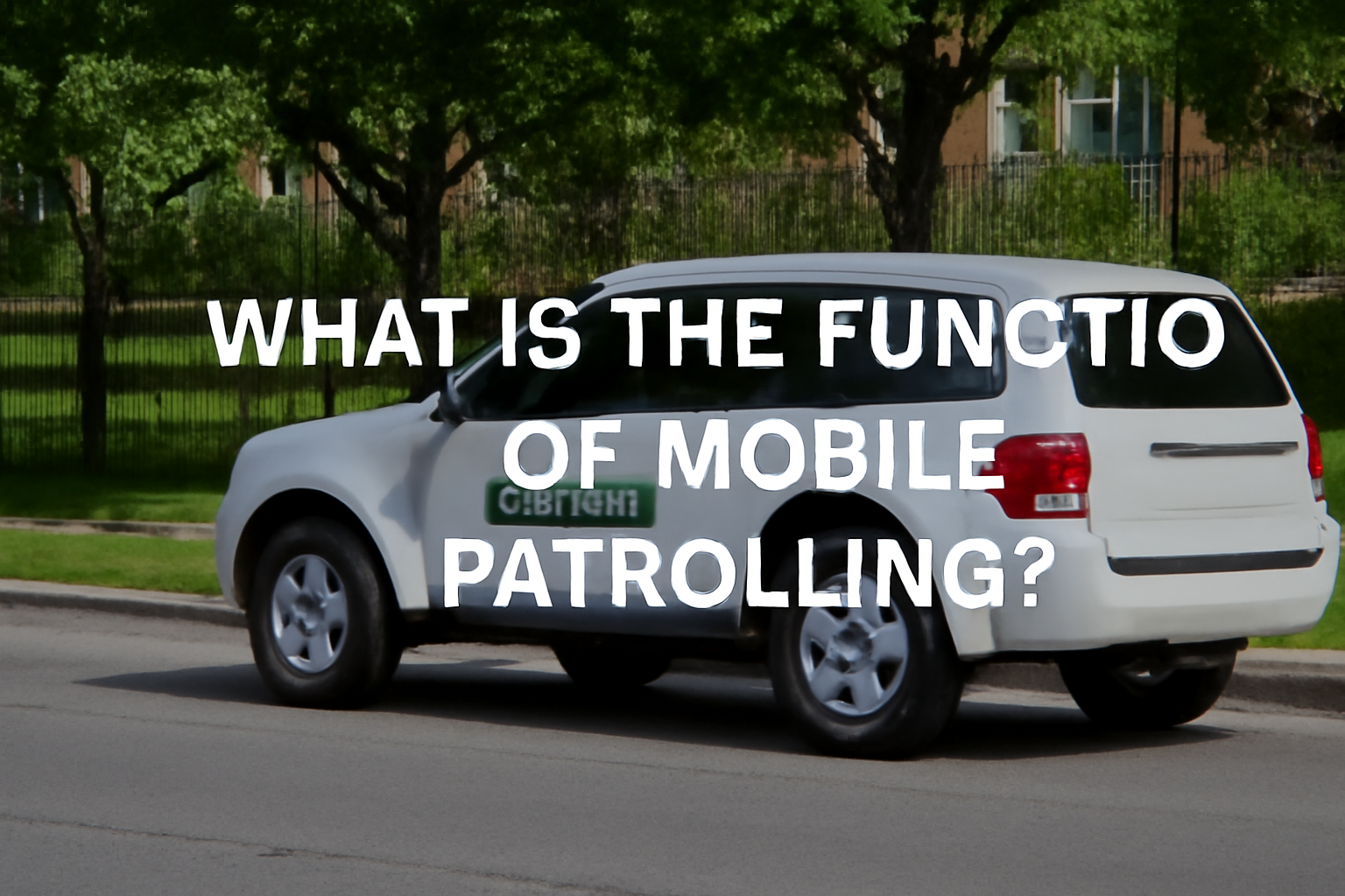 The function of mobile patrolling in enhancing community security and surveillance